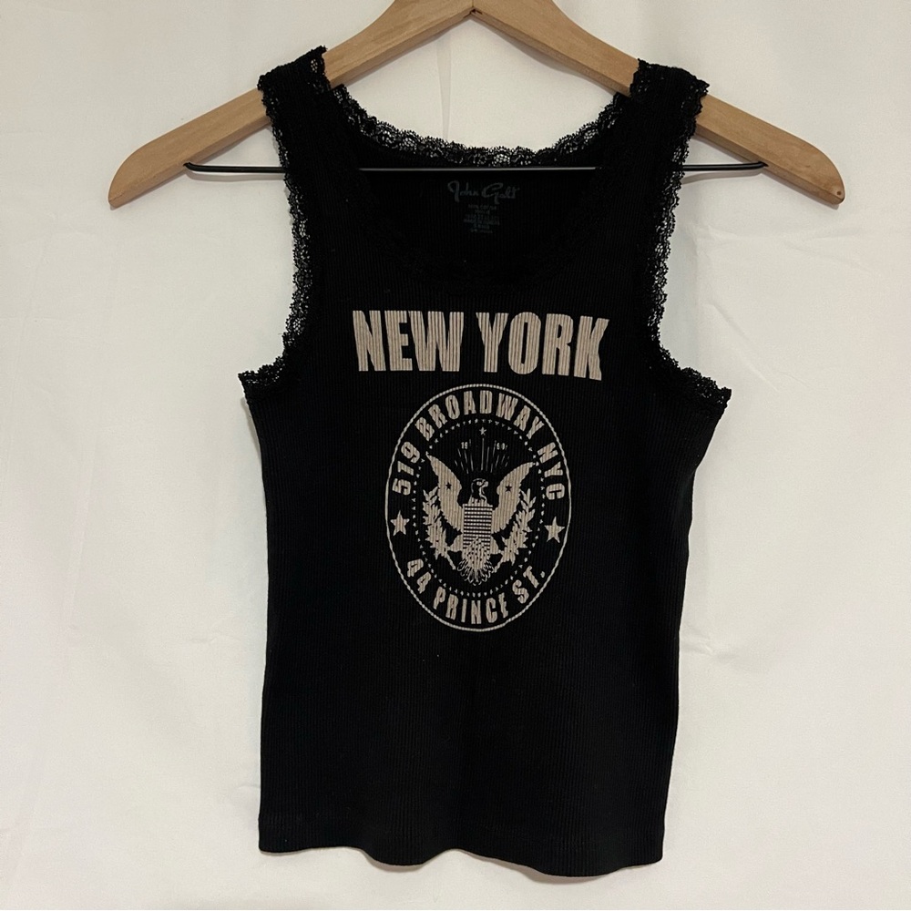 Brandy Melville Black Graphic Ronnie Tank Top